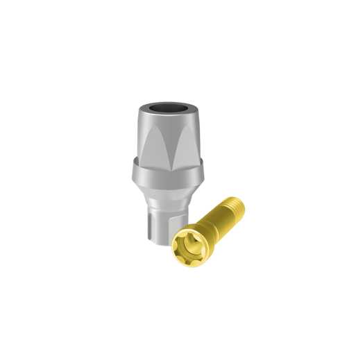 Federa - Pilar Ø 4.1, altura 4 mm 
 con tornillo pasante para prótesis cementada