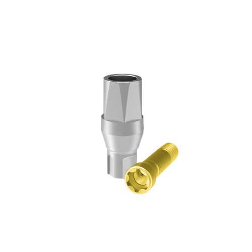 Federa - Pilar Ø 3.3, altura 4 mm 
 con tornillo pasante para prótesis cementada